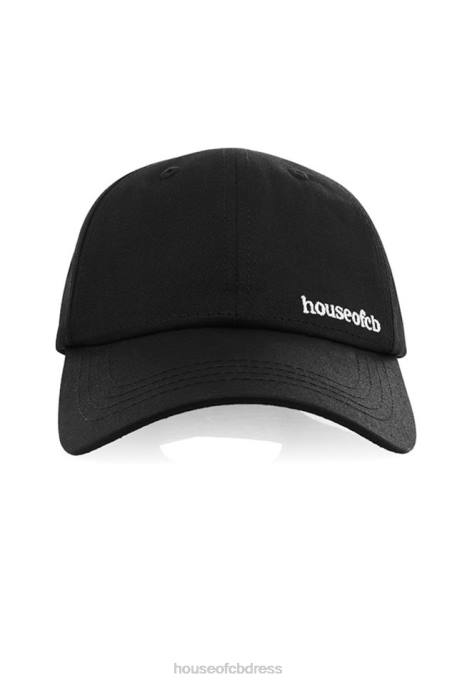 House of CB Devon Black Buckle Back Baseball Cap Accessories 4H6N1063