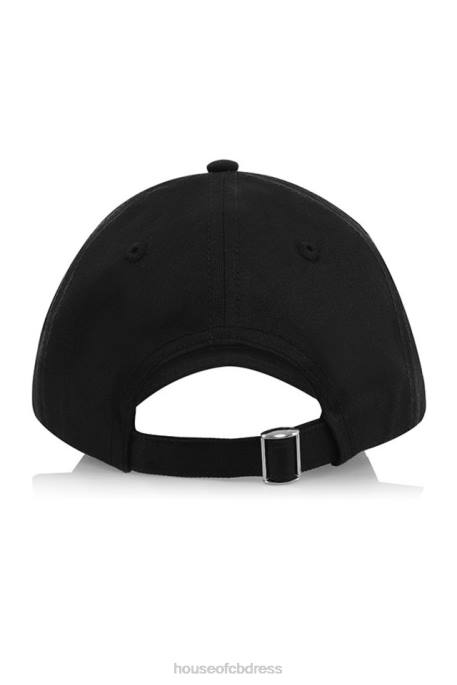 House of CB Devon Black Buckle Back Baseball Cap Accessories 4H6N1063