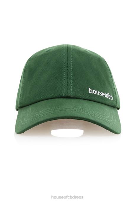 House of CB Devon Green Buckle Back Baseball Cap Accessories 4H6N1061