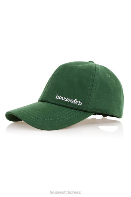 House of CB Devon Green Buckle Back Baseball Cap Accessories 4H6N1061