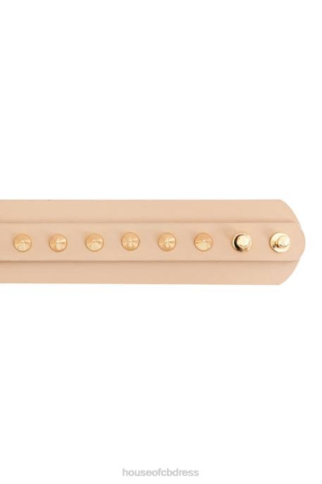 House of CB Moneymaker Tan Studded Waist Belt Accessories 4H6N1258
