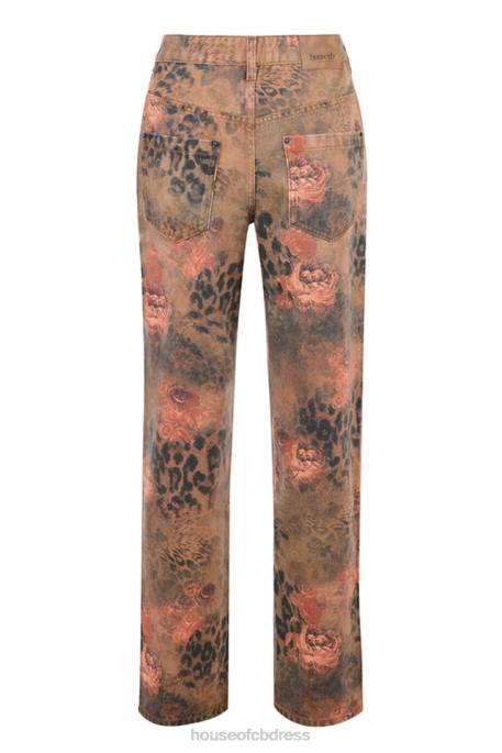 House of CB Samia Floral Printed Jeans Clothing 4H6N638