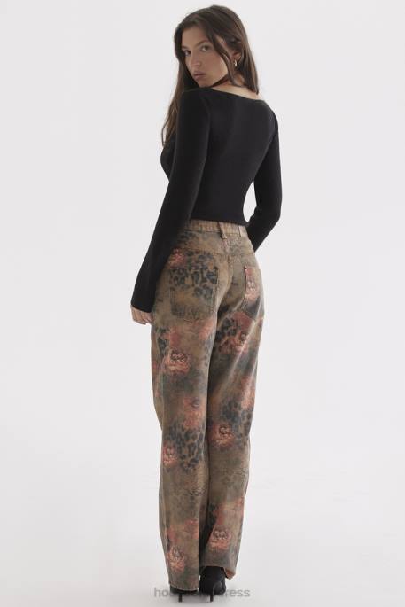 House of CB Samia Floral Printed Jeans Clothing 4H6N638