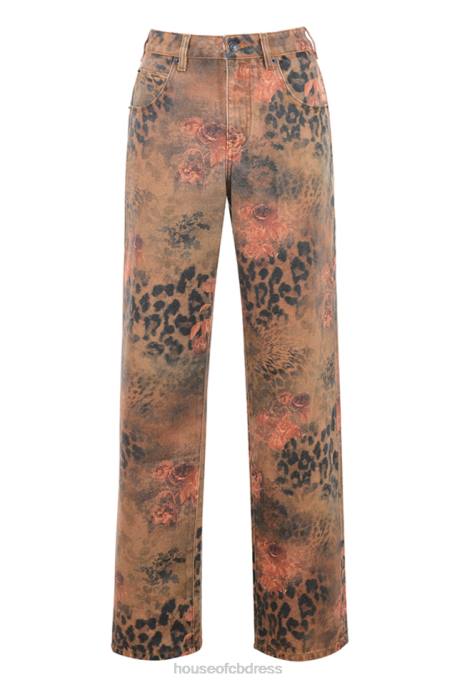 House of CB Samia Floral Printed Jeans Clothing 4H6N638