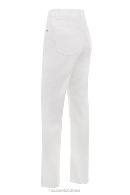 House of CB Yara White Vintage Fit High Waist Jeans Clothing 4H6N640