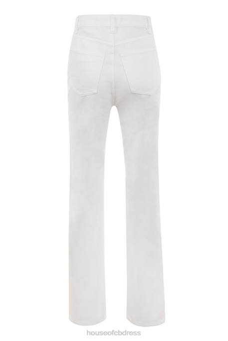 House of CB Yara White Vintage Fit High Waist Jeans Clothing 4H6N640