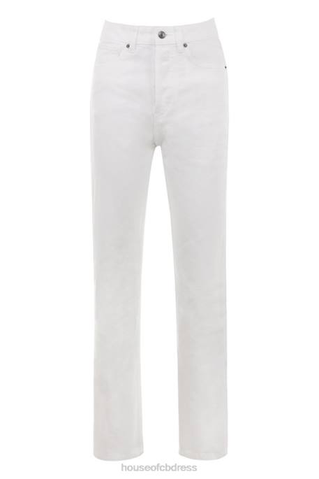 House of CB Yara White Vintage Fit High Waist Jeans Clothing 4H6N640