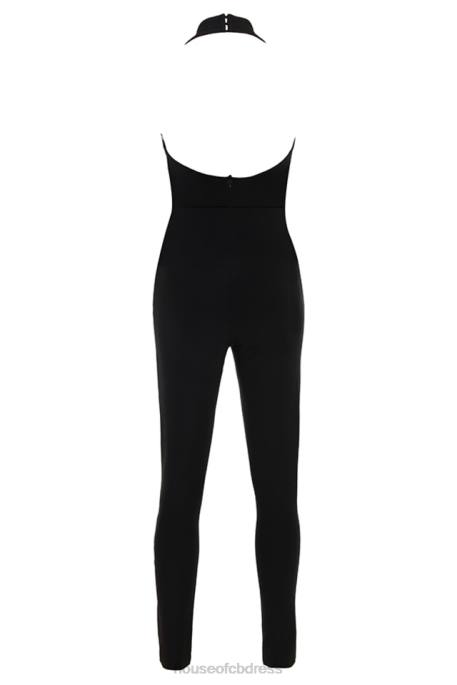 House of CB Anaise Black Corset Bandage Jumpsuit Clothing 4H6N867