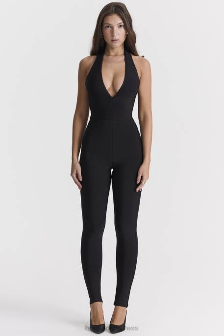 House of CB Anaise Black Corset Bandage Jumpsuit Clothing 4H6N867
