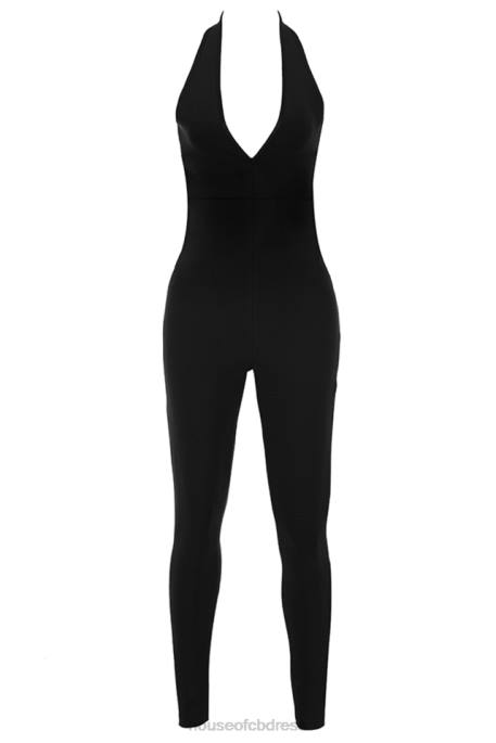 House of CB Anaise Black Corset Bandage Jumpsuit Clothing 4H6N867