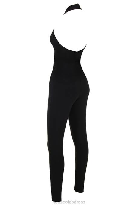 House of CB Anaise Black Corset Bandage Jumpsuit Clothing 4H6N867