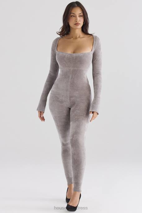 House of CB Isis Mink Heavy Chenille Loungewear Jumpsuit Clothing 4H6N881