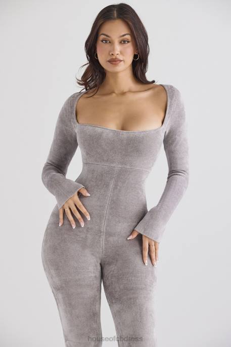 House of CB Isis Mink Heavy Chenille Loungewear Jumpsuit Clothing 4H6N881