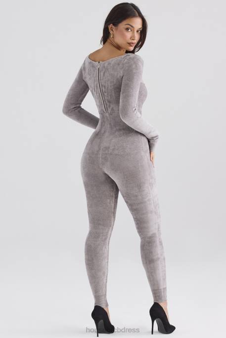 House of CB Isis Mink Heavy Chenille Loungewear Jumpsuit Clothing 4H6N881