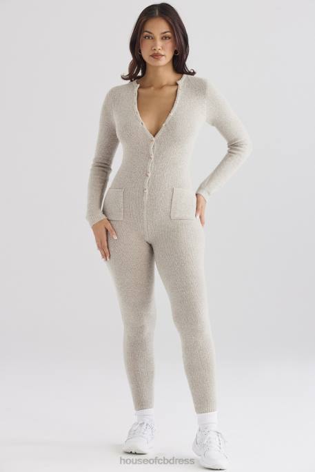 House of CB Tiggy Opal Marl Loungewear Jumpsuit Clothing 4H6N1056