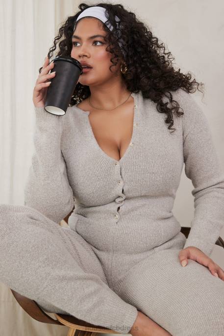 House of CB Tiggy Opal Marl Loungewear Jumpsuit Clothing 4H6N1056