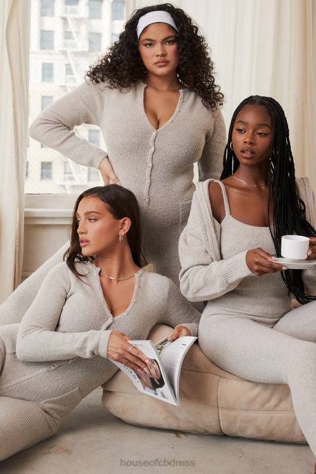 House of CB Tiggy Opal Marl Loungewear Jumpsuit Clothing 4H6N1056