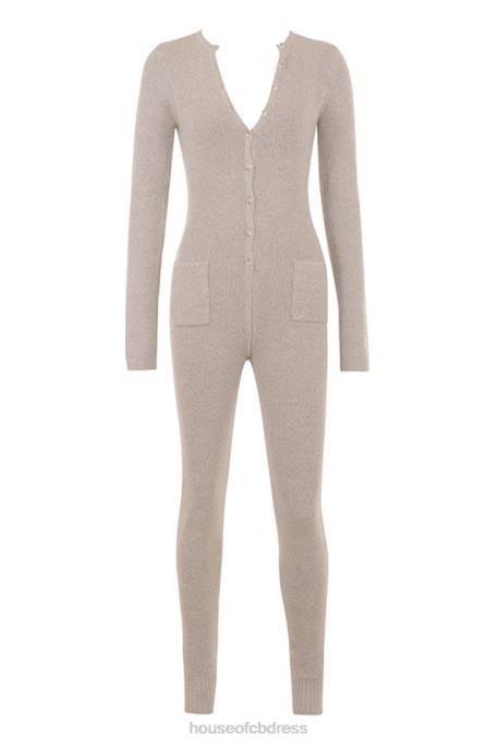 House of CB Tiggy Opal Marl Loungewear Jumpsuit Clothing 4H6N1056