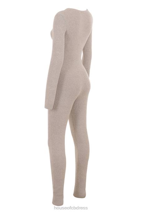 House of CB Tiggy Opal Marl Loungewear Jumpsuit Clothing 4H6N1056