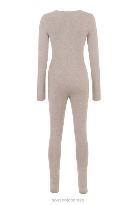 House of CB Tiggy Opal Marl Loungewear Jumpsuit Clothing 4H6N1056