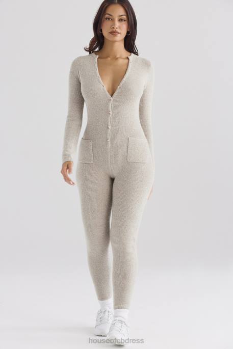 House of CB Tiggy Opal Marl Loungewear Jumpsuit Clothing 4H6N1056