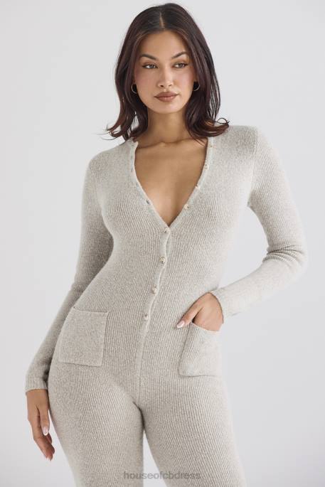 House of CB Tiggy Opal Marl Loungewear Jumpsuit Clothing 4H6N1056