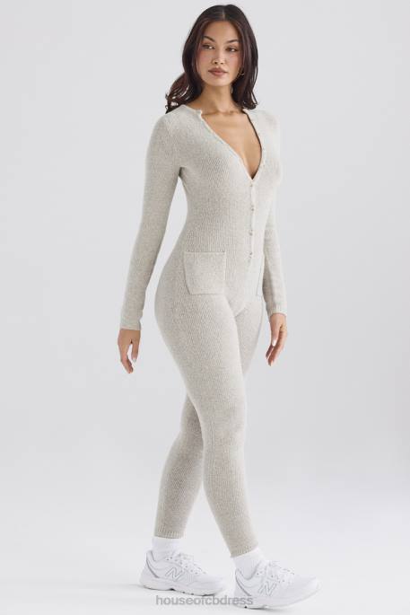 House of CB Tiggy Opal Marl Loungewear Jumpsuit Clothing 4H6N1056