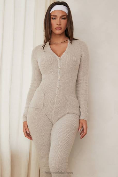 House of CB Tiggy Opal Marl Loungewear Jumpsuit Clothing 4H6N1056