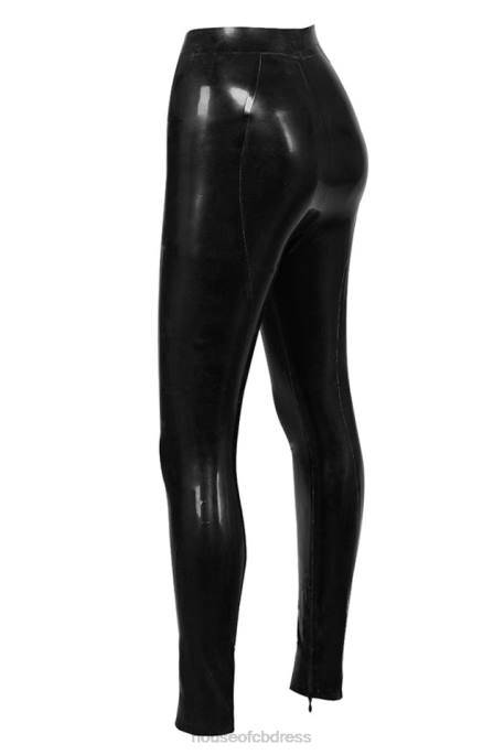 House of CB Lia Black Latex High Waist Leggings Clothing 4H6N1010