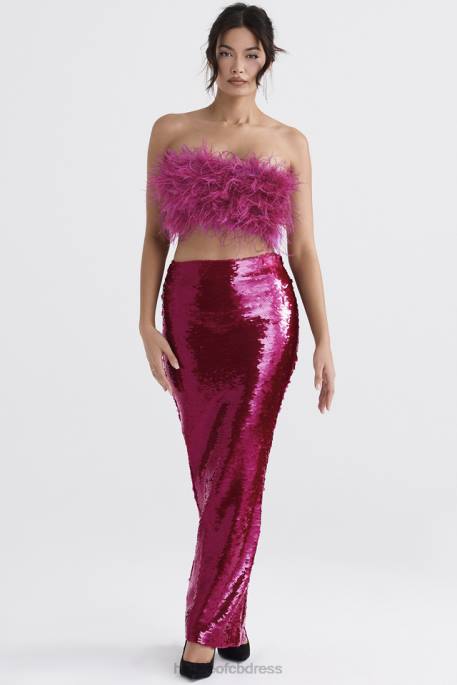 House of CB Alexis Hot Pint Sequin Maxi Skirt Clothing 4H6N887