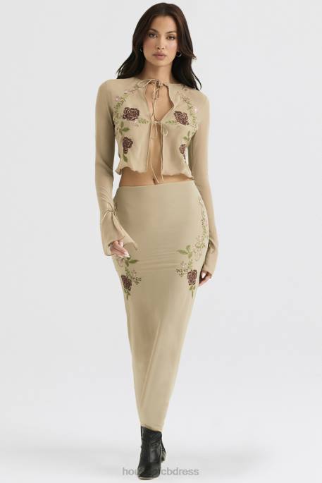 House of CB Lailah Artichoke Floral Maxi Skirt Clothing 4H6N900