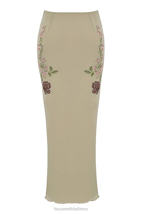 House of CB Lailah Artichoke Floral Maxi Skirt Clothing 4H6N900