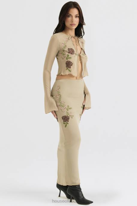 House of CB Lailah Artichoke Floral Maxi Skirt Clothing 4H6N900