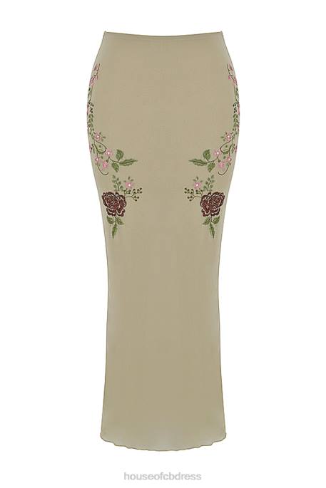 House of CB Lailah Artichoke Floral Maxi Skirt Clothing 4H6N900