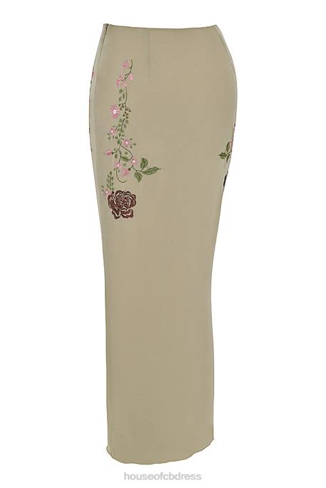 House of CB Lailah Artichoke Floral Maxi Skirt Clothing 4H6N900