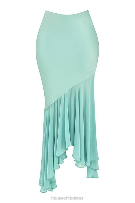 House of CB Lila Jade Ruffle Maxi Skirt Clothing 4H6N915