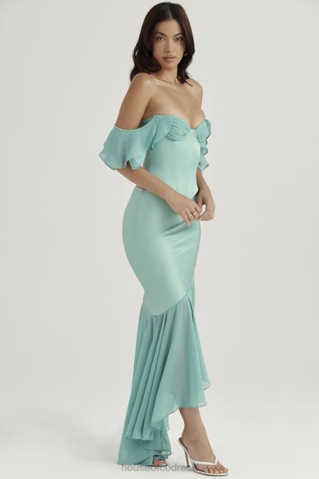 House of CB Lila Jade Ruffle Maxi Skirt Clothing 4H6N915