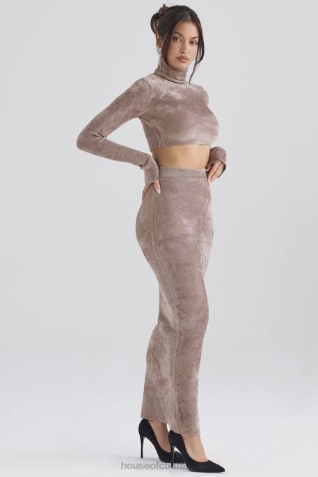 House of CB Rene Rose Chenille Maxi Skirt Clothing 4H6N882