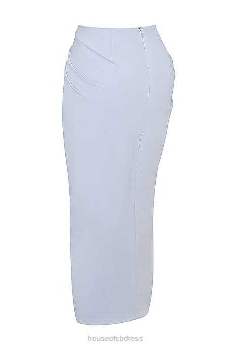House of CB Vesper Soft Blue Maxi Skirt Clothing 4H6N850