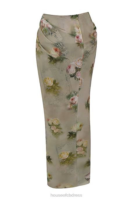 House of CB Vesper Vintage Floral Maxi Skirt Clothing 4H6N869