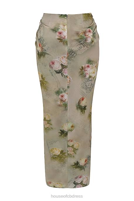 House of CB Vesper Vintage Floral Maxi Skirt Clothing 4H6N869