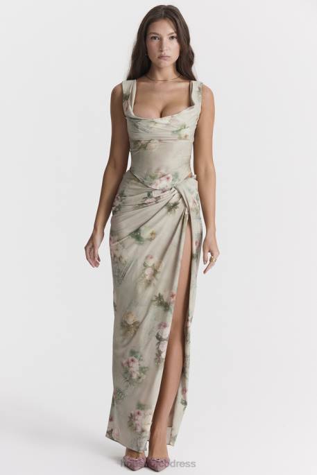 House of CB Vesper Vintage Floral Maxi Skirt Clothing 4H6N869