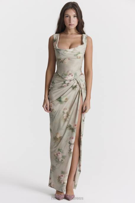 House of CB Vesper Vintage Floral Maxi Skirt Clothing 4H6N869
