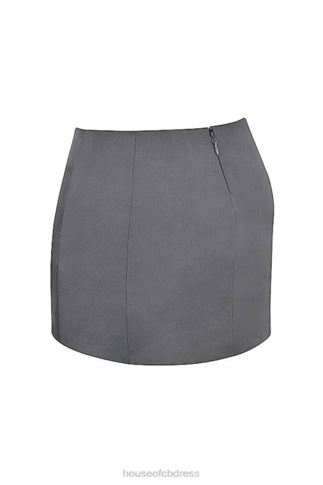 House of CB Catalina Shadow Satin A-Line Mini Skirt Clothing 4H6N936