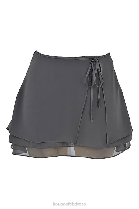House of CB Clarice Shadow Floaty Layered Mini Skirt Clothing 4H6N935
