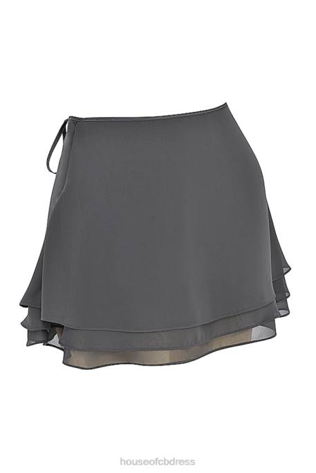 House of CB Clarice Shadow Floaty Layered Mini Skirt Clothing 4H6N935