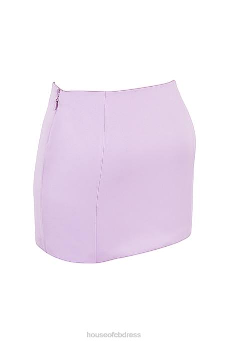 House of CB Elodie Orchid Satin Mini Skirt Clothing 4H6N932