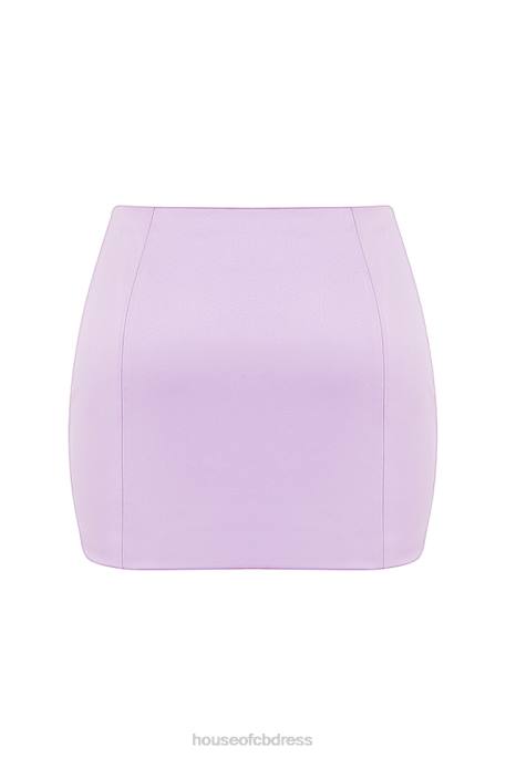 House of CB Elodie Orchid Satin Mini Skirt Clothing 4H6N932