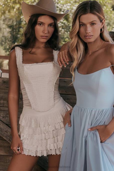 House of CB Fifi White Layered Mini Skirt Clothing 4H6N854