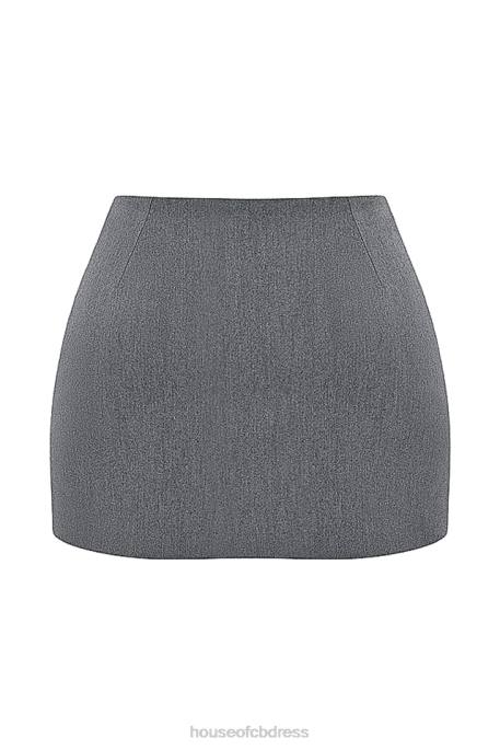 House of CB Jessamine Grey A-Line Mini Skirt Clothing 4H6N840